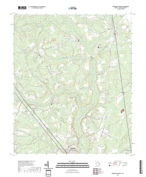 Springfield North 2024 topographic map thumbnail