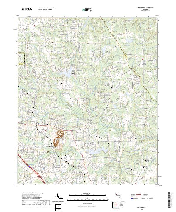 Stockbridge topographic map thumbnail