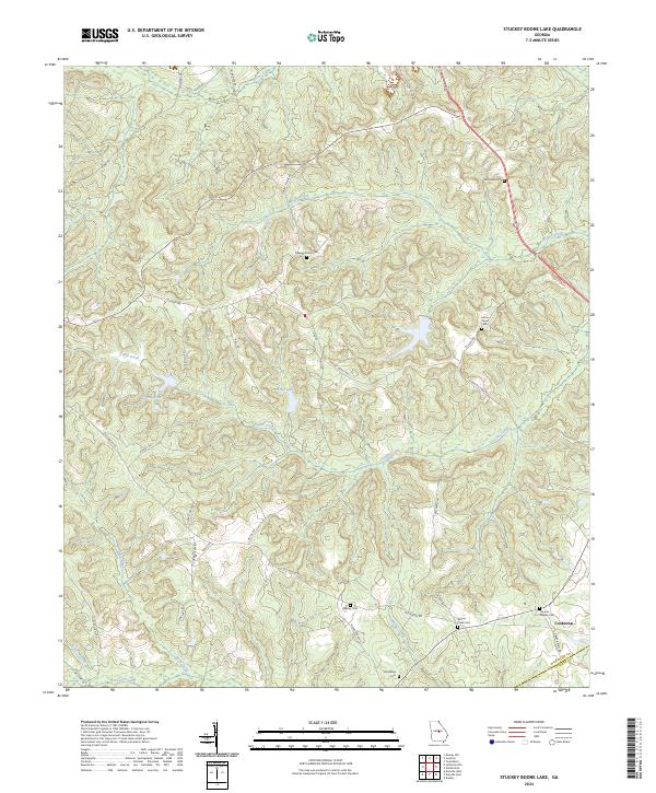 Stuckey Boone Lake topographic map thumbnail