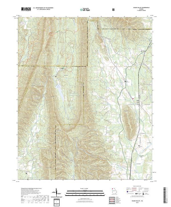 Sugar Valley topographic map thumbnail