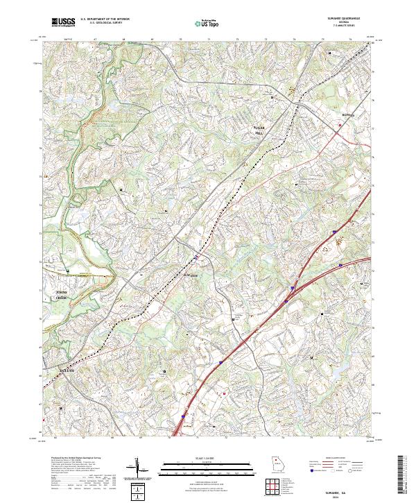 Suwanee 2024 topographic map thumbnail