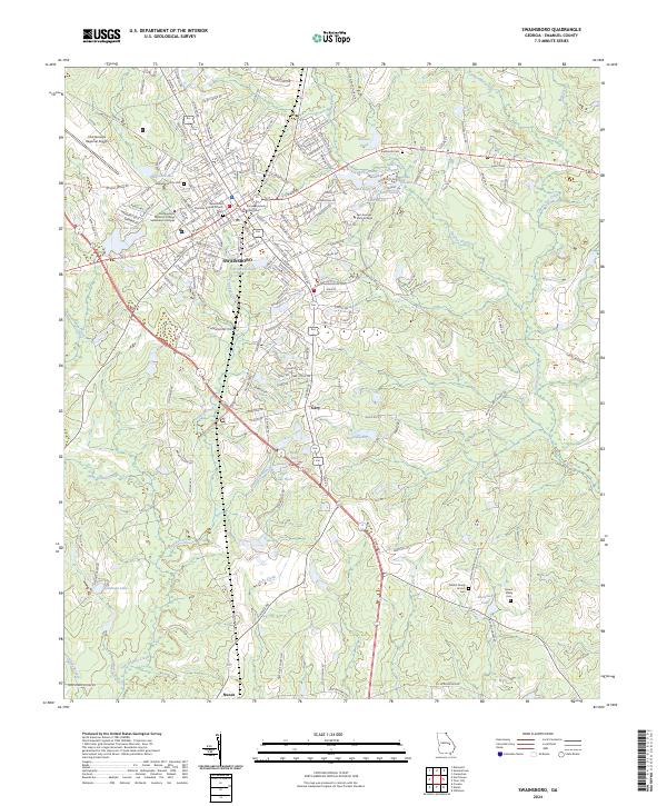 Swainsboro topographic map thumbnail