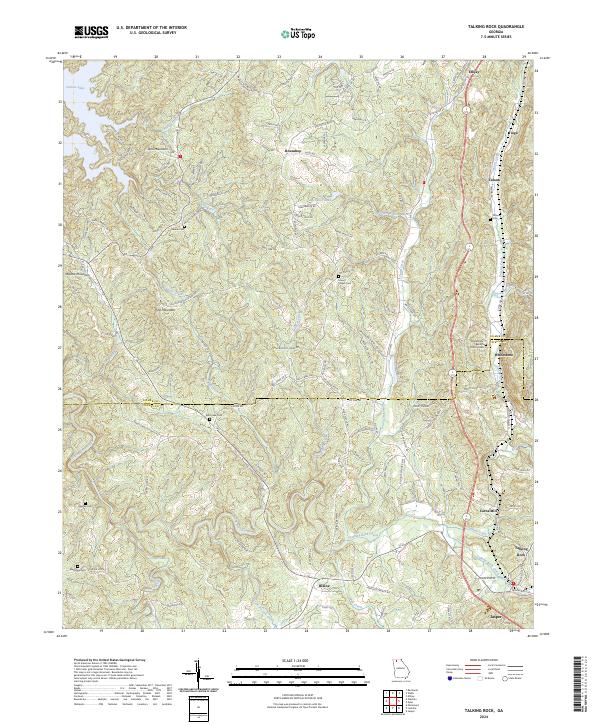 Talking Rock 2024 topographic map thumbnail