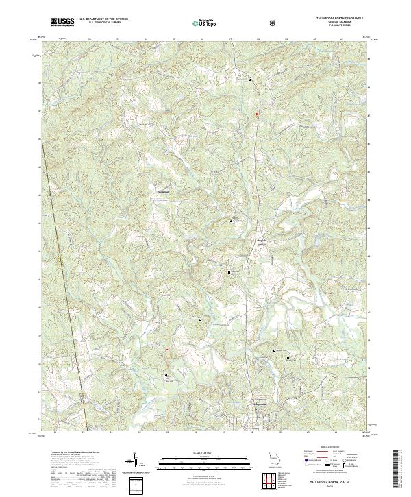 Tallapoosa North topographic map thumbnail