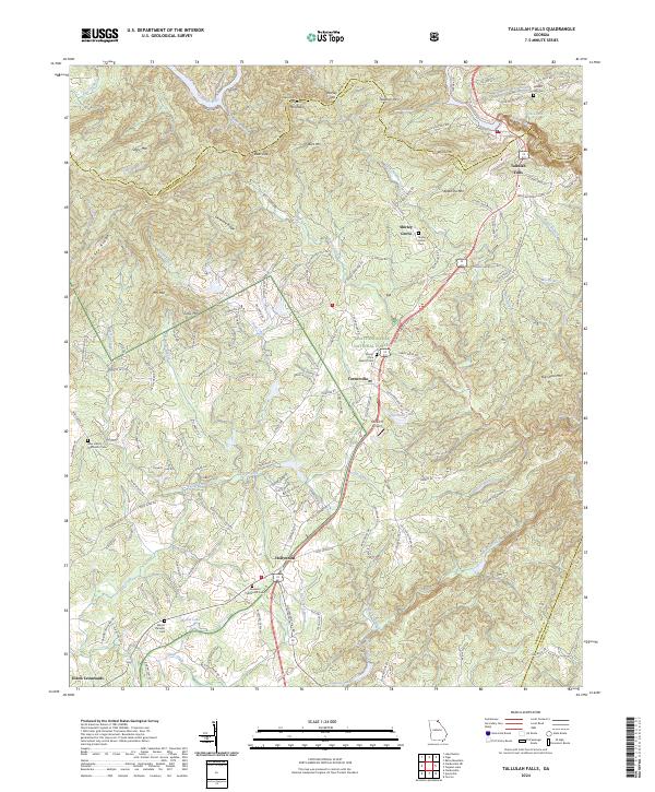Tallulah Falls topographic map thumbnail