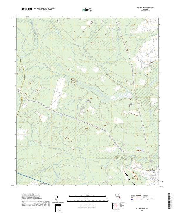 Taylors Creek topographic map thumbnail