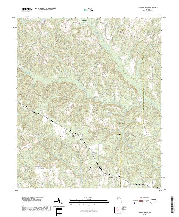 Tazewell South topographic map thumbnail