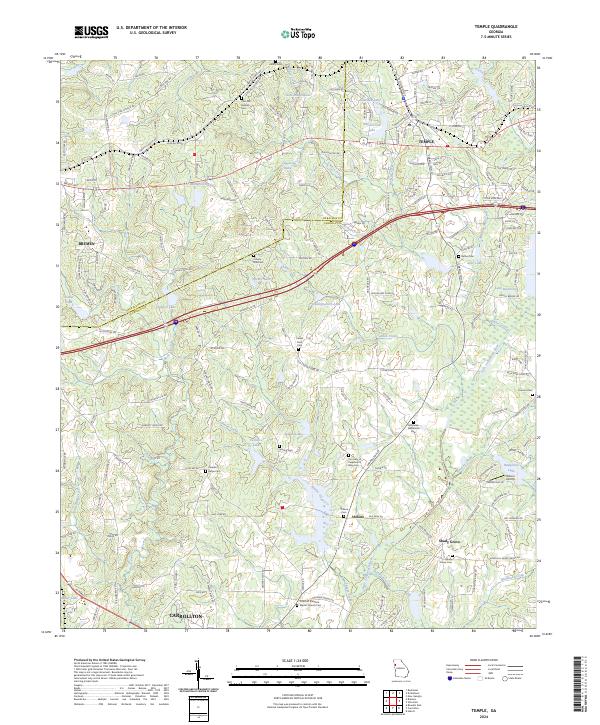 Temple 2024 topographic map thumbnail