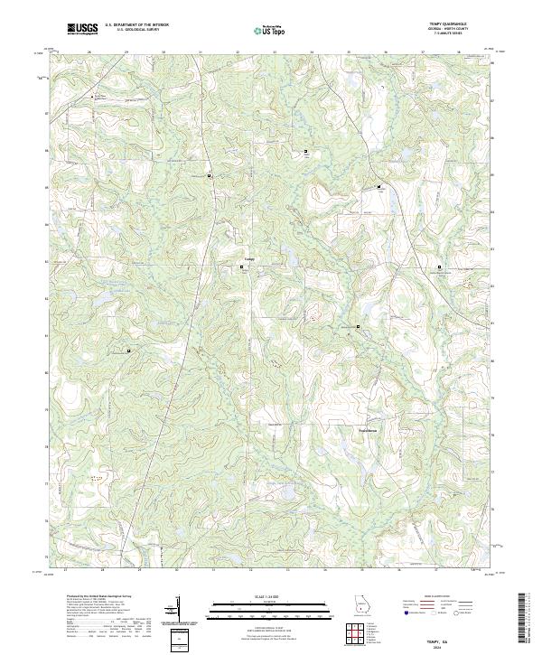Tempy topographic map thumbnail
