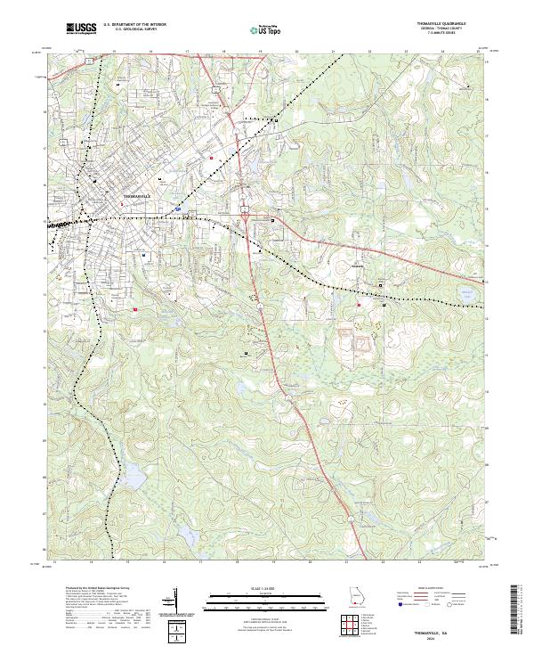 Thomasville 2024 topographic map thumbnail