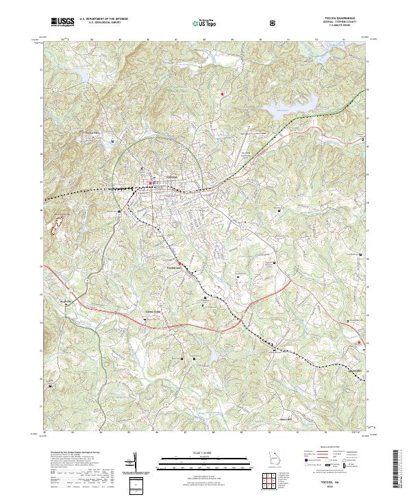 Toccoa topographic map thumbnail