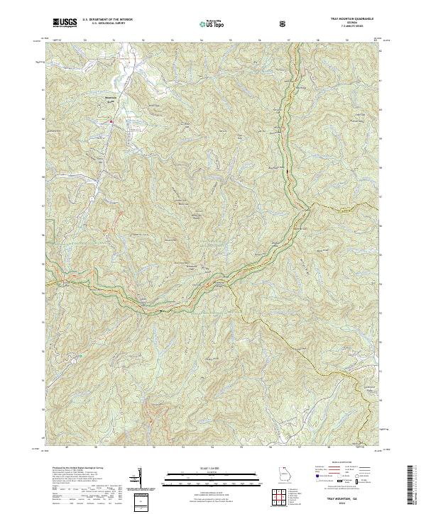 Tray Mountain 2024 topographic map thumbnail