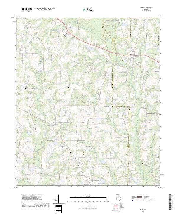 Ty Ty topographic map thumbnail