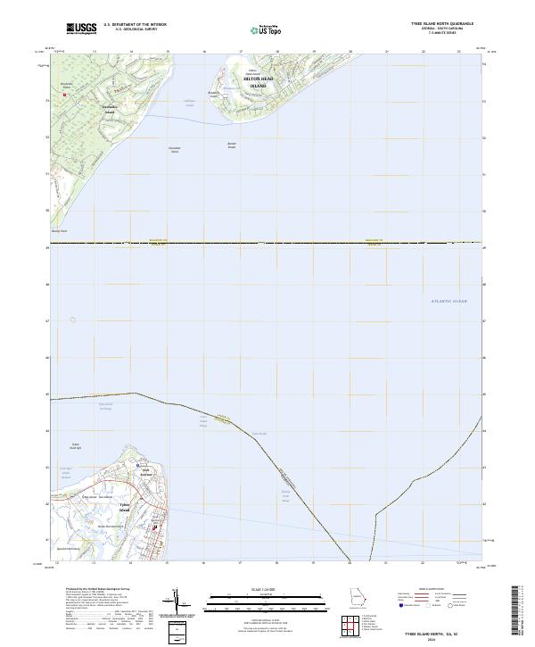Tybee Island North topographic map thumbnail
