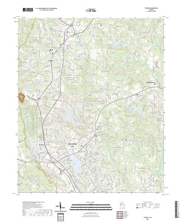 Tyrone topographic map thumbnail