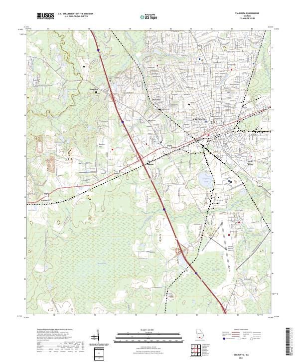 Valdosta 2024 topographic map thumbnail