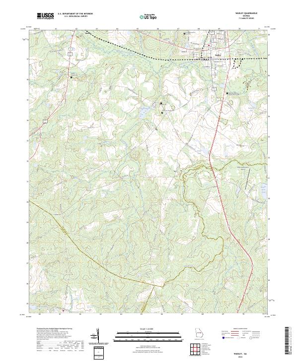 Wadley topographic map thumbnail