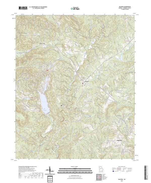 Waleska 2024 topographic map thumbnail