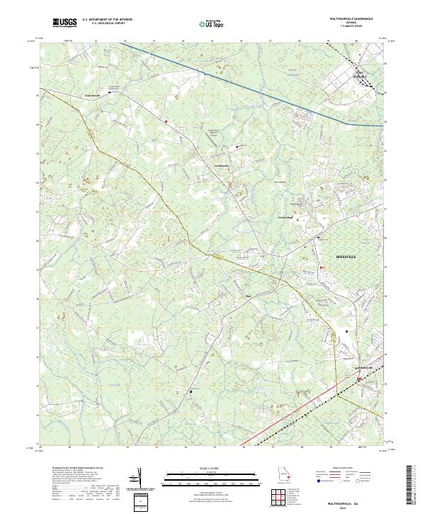 Walthourville topographic map thumbnail