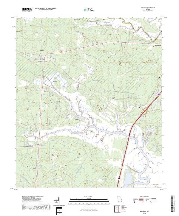 Waverly topographic map thumbnail