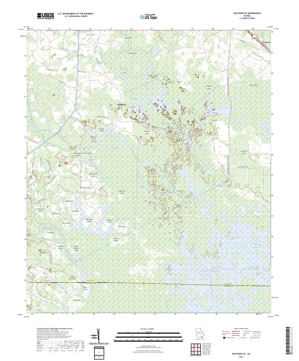 Waycross SE 2024 topographic map thumbnail