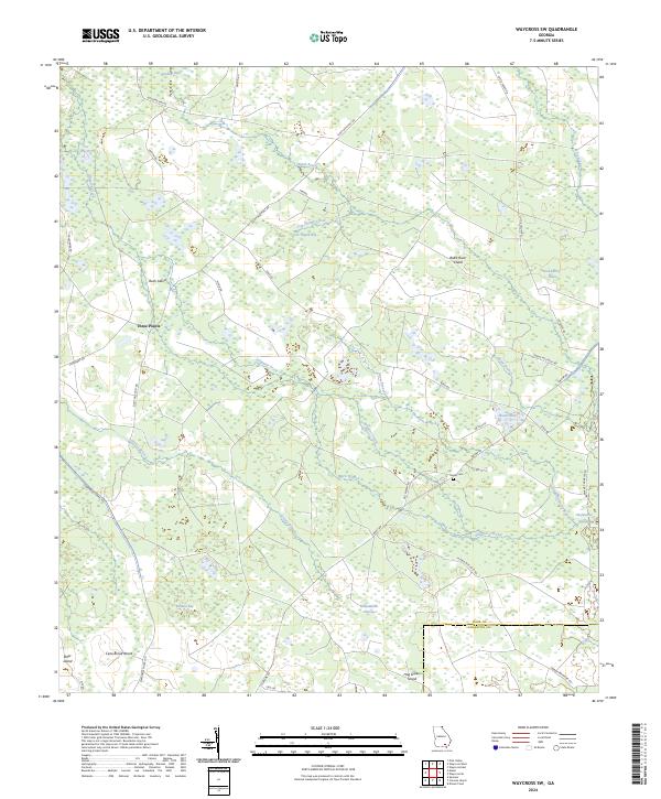 Waycross SW 2024 topographic map thumbnail