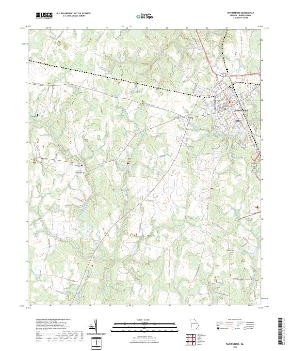 Waynesboro topographic map thumbnail