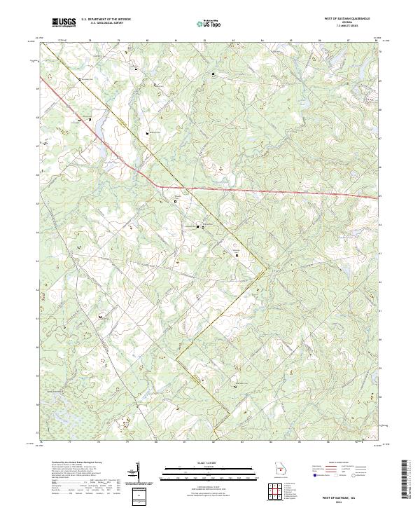 West of Eastman topographic map thumbnail