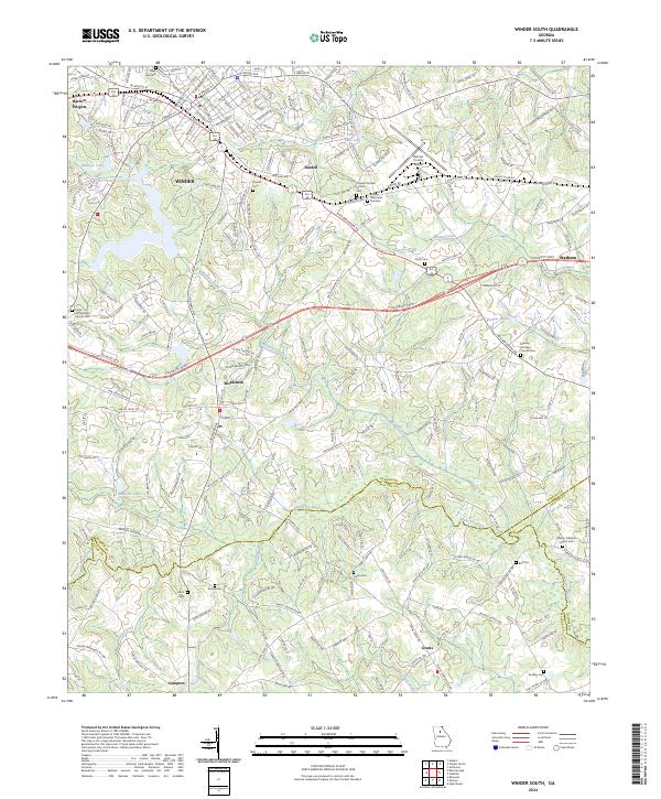 Winder South 2024 topographic map thumbnail