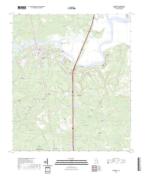 Woodbine 2024 topographic map thumbnail