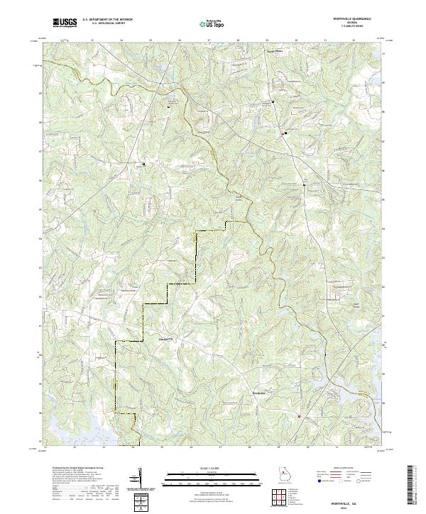 Worthville 2024 topographic map thumbnail