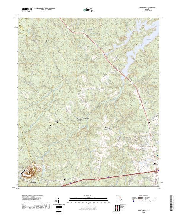 Wrightsboro 2024 topographic map thumbnail