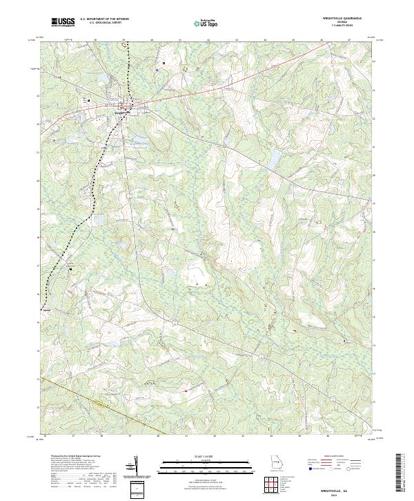 Wrightsville 2024 topographic map thumbnail
