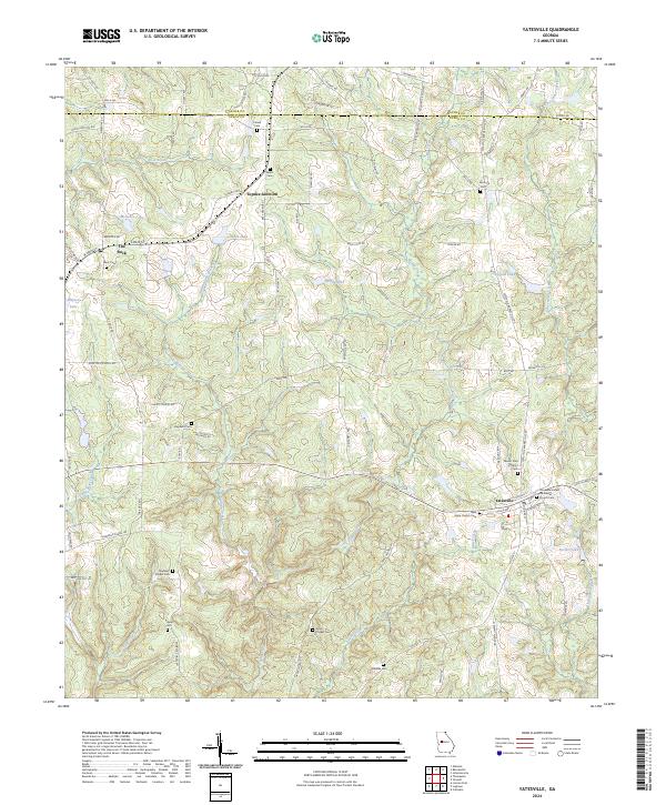 Yatesville 2024 topographic map thumbnail