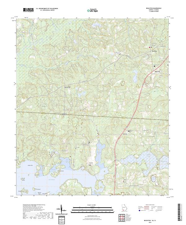 Beachton topographic map thumbnail