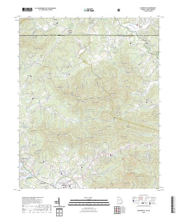 Blairsville topographic map thumbnail