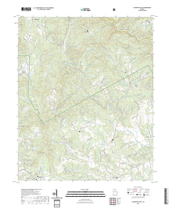 Clarkesville NE topographic map thumbnail