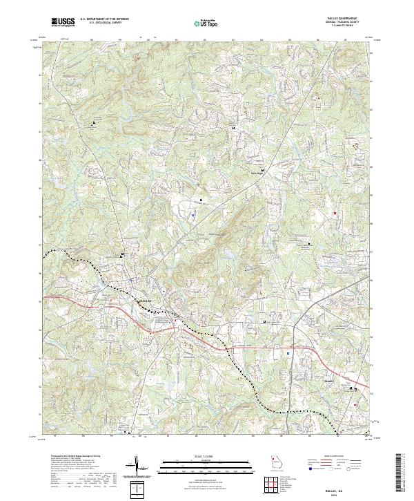 Dallas topographic map thumbnail