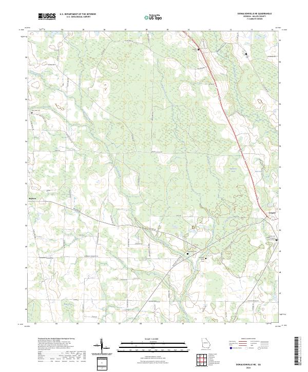 Donalsonville NE topographic map thumbnail