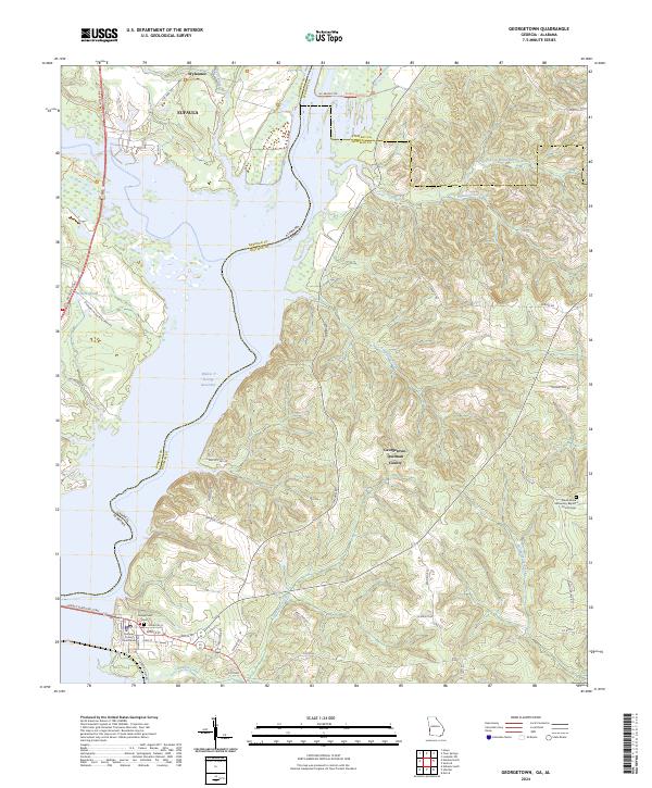 Georgetown topographic map thumbnail