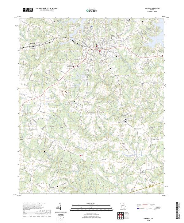 Hartwell topographic map thumbnail