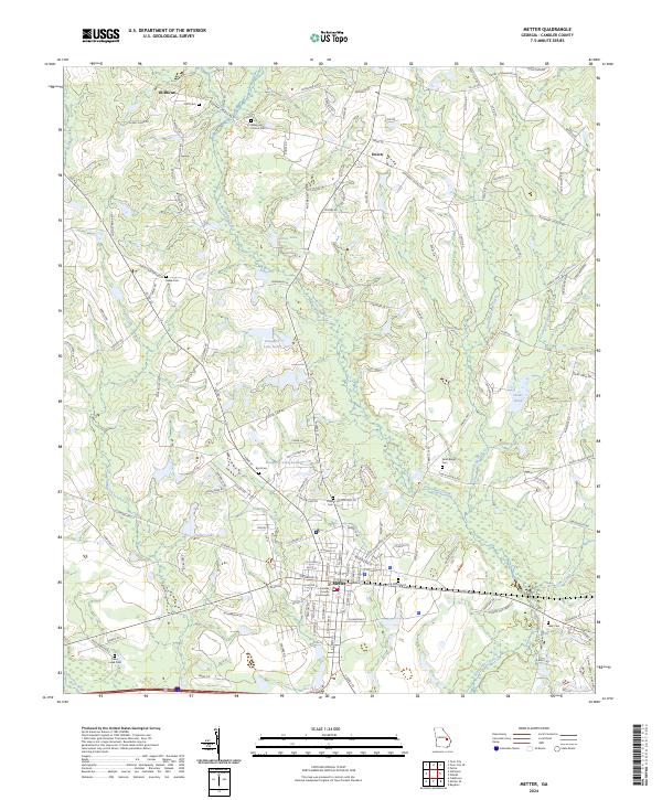 Metter 2024 topographic map thumbnail