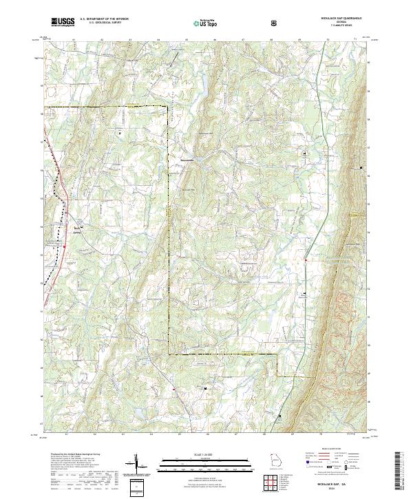 Nickajack Gap topographic map thumbnail