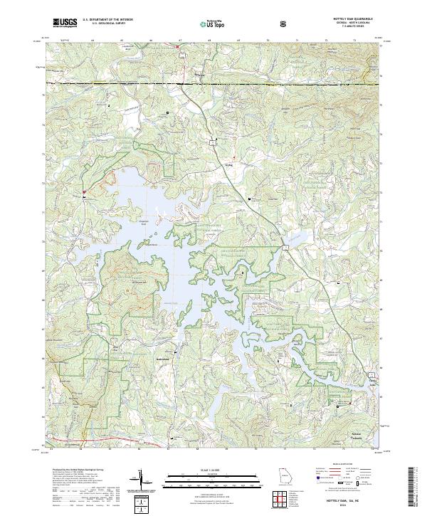 Nottely Dam topographic map thumbnail