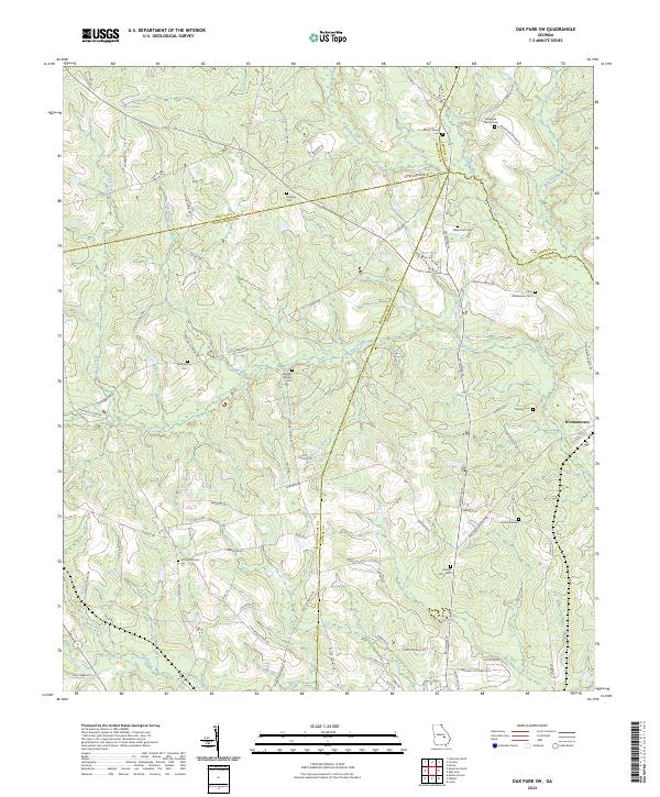 Oak Park SW 2024 topographic map thumbnail