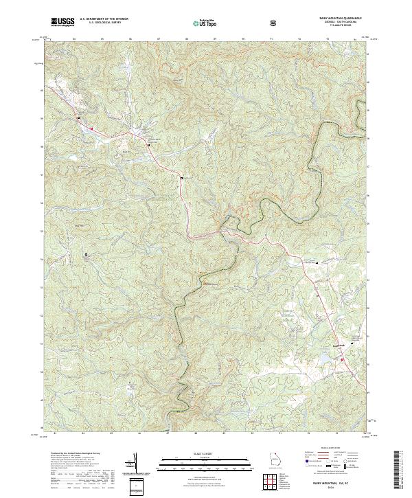 Rainy Mountain topographic map thumbnail
