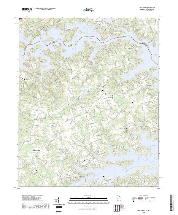 Reed Creek topographic map thumbnail