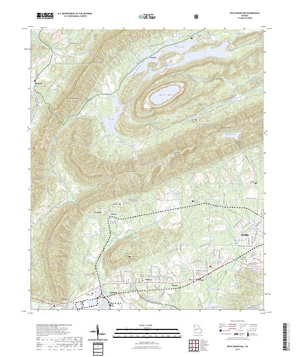 Rock Mountain 2024 topographic map thumbnail
