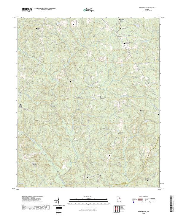 Warthen NW 2024 topographic map thumbnail