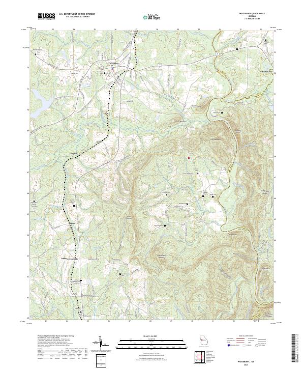 Woodbury 2024 topographic map thumbnail